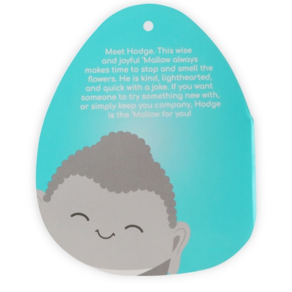 Squishmallows™ Hodge the Gray buddha series 43 wellness squad 7.5in - Picture 2 of 2
